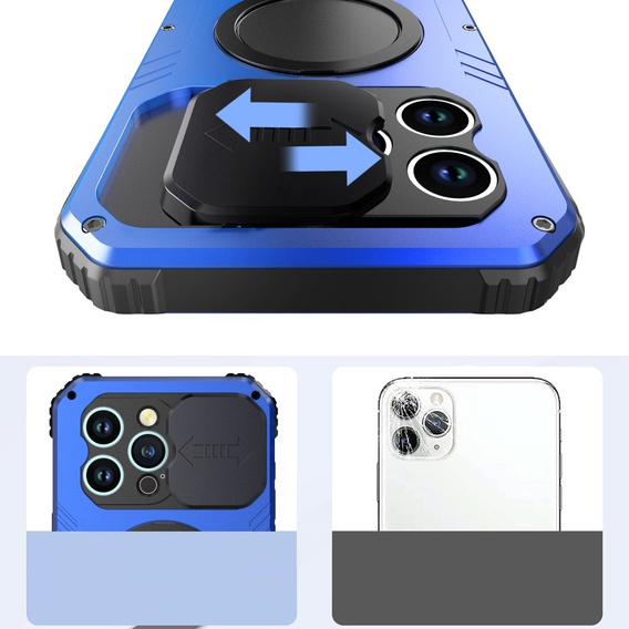 Etui do iPhone 15 Pro, DefenderMag, niebieskie