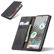 Etui CASEME do Google Pixel 7 Pro, Leather Wallet Case, czarne