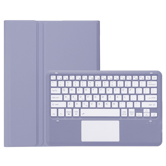 Etui z klawiaturą Bluetooth i touchpadem do Samsung Galaxy Tab S10 FE+ Plus X620/X626B – fioletowe