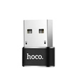 Adapter HOCO UA6 OTG USB-A (męski) do USB-C (żeński) – czarny