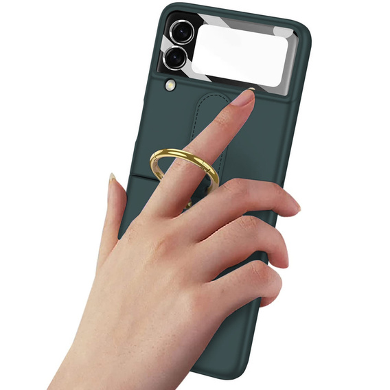 Etui GKK Ring Holder do Samsung Galaxy Z Flip3 5G, Midnight Green