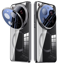 Etui do Xiaomi 15 Ultra, Clear Kickstand Hard Case, do MagSafe, przezroczyste / czarne