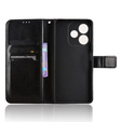 Etui z klapką do Oppo A5 Pro 5G, Crazy Horse Wallet, czarne