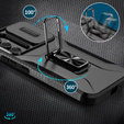Etui do Samsung Galaxy A54 5G, pancerne Slide Ring, czarne