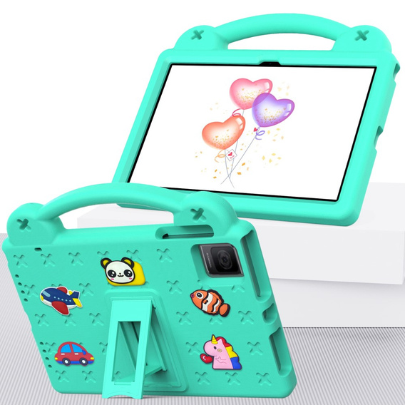 Etui do T Tablet 5G, Cute Patterns, z podstawką, Zielone