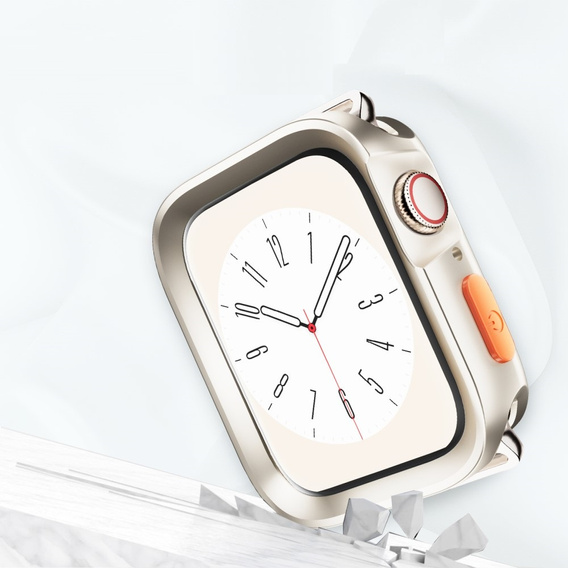 Etui Silikonowe do Apple Watch 4/5/6/SE 44mm, beżowe