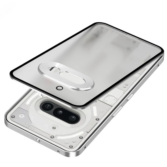 Etui do Nothing Phone 3A, Frame Case, srebrne