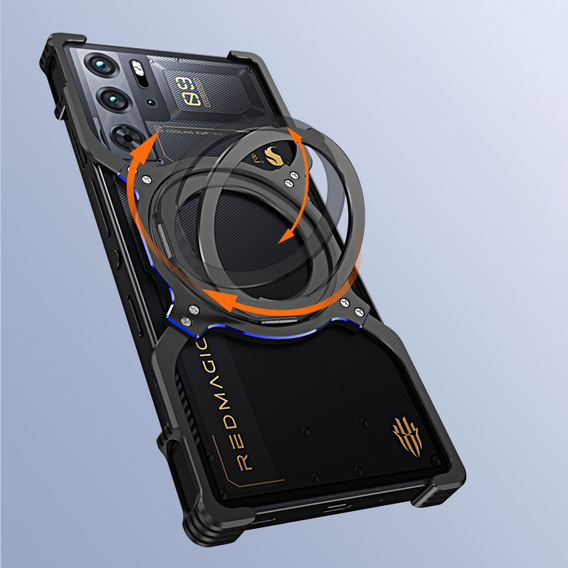 Etui do Redmagic 10 Pro+ / 10 Pro / 9 Pro+ / 9 Pro, Kickstand Bumper, z osłoną obiektywu, do MagSafe, czarne / srebrne