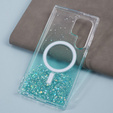 Etui do Samsung Galaxy S24 Ultra, Glittery, do MagSafe, zielone