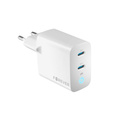 Forever Ładowarka Sieciowa 40W GaN 2x USB-C, biała