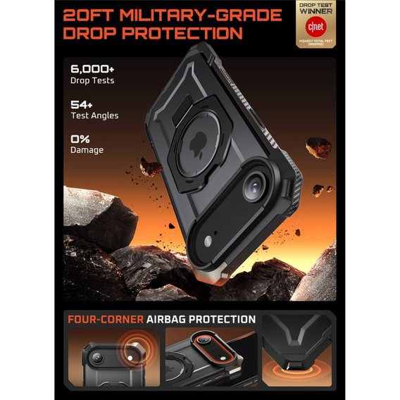Etui Supcase do iPhone Air, Unicorn Beetle Grip Mag, Black