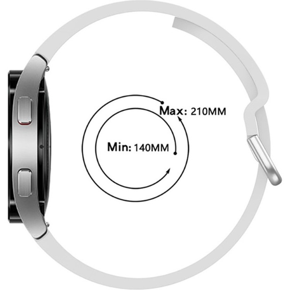 Pasek Silikonowy do Samsung Galaxy Watch 4/5/6/7 40/42/43/44/45/46/47mm, Szary
