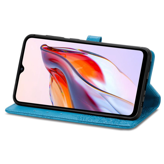 Etui z klapką do Xiaomi Redmi 12C, Mandala, niebieskie