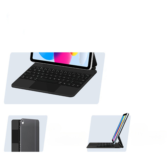 Etui z klawiaturą do iPad 11" 2025 A16 (11 gen.) / iPad 10.9" 2022 (10 gen.), Magnetic Keyboard Touchpad, czarne