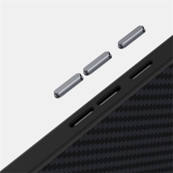 Etui ABEEL do Google Pixel 10 / 10 Pro, do MagSafe, z fakturą karbonu, czarne