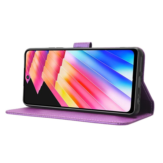 Etui z klapką do Infinix Hot 30i, Wallet Smart Magnet, fioletowe