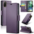 Etui do Xiaomi Redmi A5, ERBORD Glossy Litchi, portfel z klapką, fioletowe