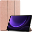 Etui do Samsung Galaxy Tab S10 Lite / S10 FE / S9 FE, Tri-fold, z miejscem na rysik, różowe rose gold