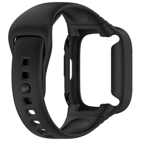Pasek Silikonowy z Etui do Xiaomi Redmi Watch 3, Czarny