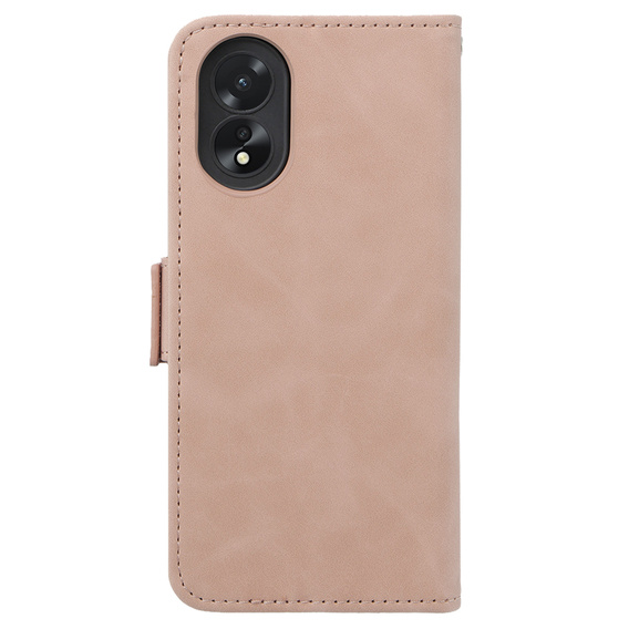 Etui z klapką do Oppo A58 4G, Card Slot, różowe