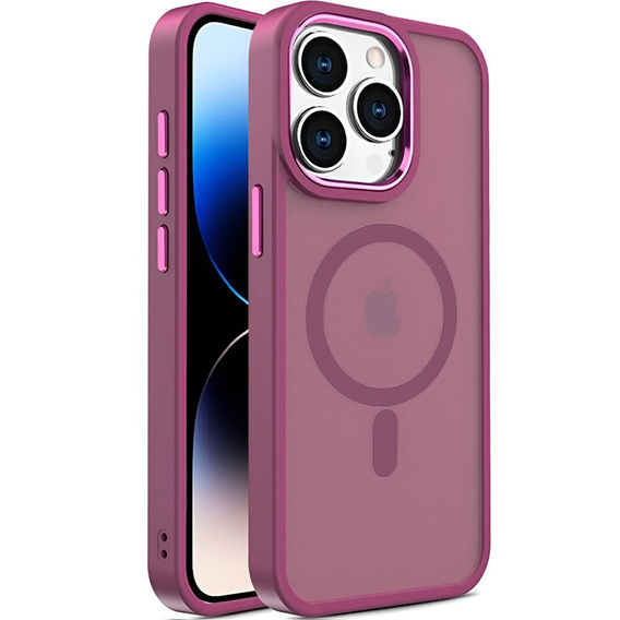 Etui do iPhone 15 Pro Max, MagColor do MagSafe, bordowe