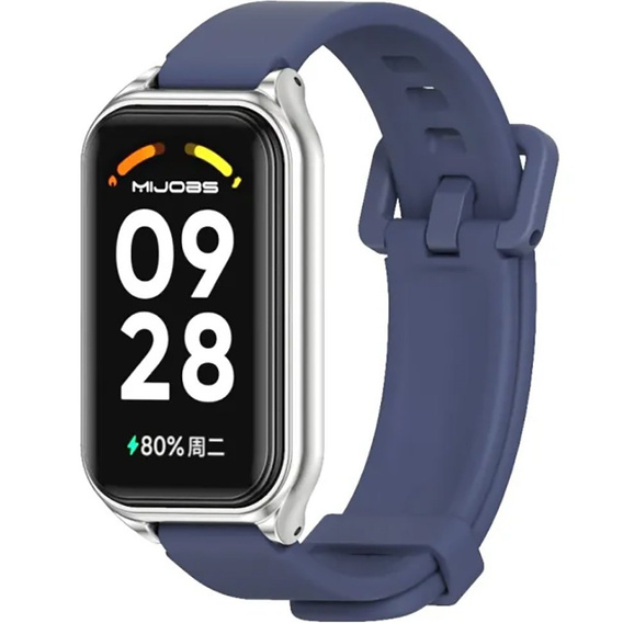 Pasek Silikonowy do Xiaomi Redmi Smart Band 2 / Xiaomi Smart Mi Band 8 Active, Granatowy