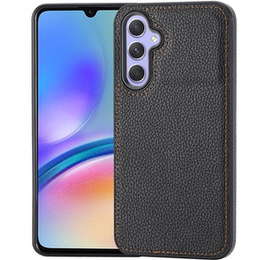 Etui skórzane do Samsung Galaxy A05s, Obudowa Lychee leather Case, czarne