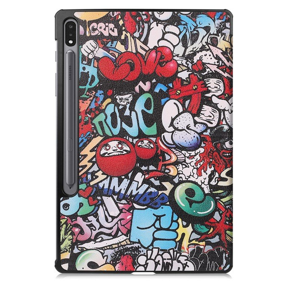 Etui do Samsung Galaxy Tab S9 Plus, Smartcase, graffiti