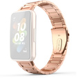 Bransoleta Stalowa do Huawei Band 7, Różowe złoto