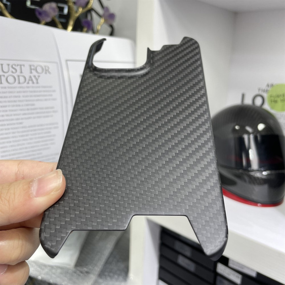 Etui do iPhone 15 Pro Max, karbonowe Carbon Fiber, matowe czarne