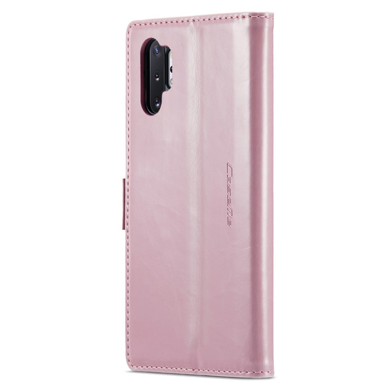 Etui z klapką CASEME do Samsung Galaxy Note 10 Plus, Waxy Textured, różowe