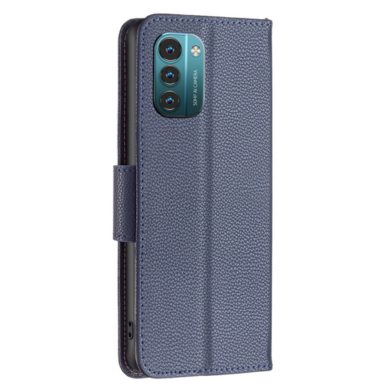 Etui z klapką do Nokia G11 / G21, Litchi Wallet Case, niebieskie