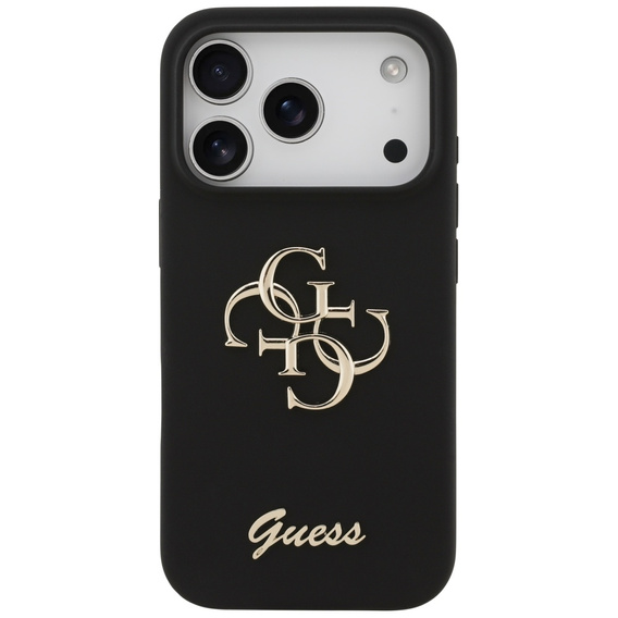 Etui GUESS do iPhone 17 Pro, Big 4G Script, czarne
