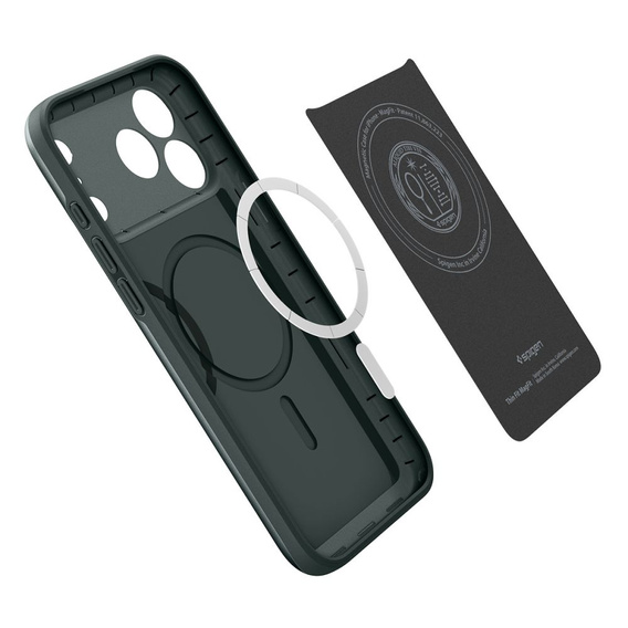 Etui Spigen do iPhone 17 Pro Max, Thin Fit Mag MagSafe, Abyss Green