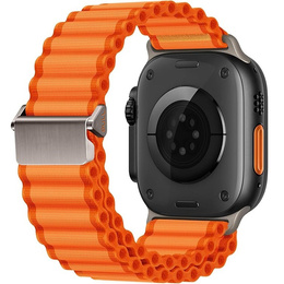 Pasek Nylonowy do Apple Watch 1/2/3/4/5/6/7/8/9/10/11/SE Ultra 1/2/3 42/44/45/46/49mm, Pomarańczowy
