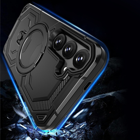 Etui magnetyczne do Samsung Galaxy A57 5G z podstawką, czarne