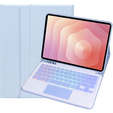 Etui z podświetlaną klawiaturą Bluetooth i touchpadem do Samsung Galaxy Tab S11 – niebieskie