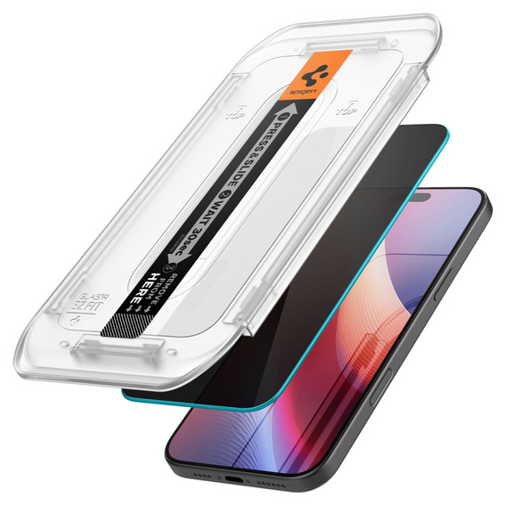 SPIGEN Szkło Hartowane Prywatyzujące do iPhone 17 Pro Max / 16 Pro Max, Glas.TR Privacy (2 sztuki)