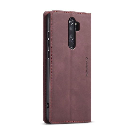 Etui CASEME do Xiaomi Redmi Note 8 Pro, Leather Wallet Case, czerwone