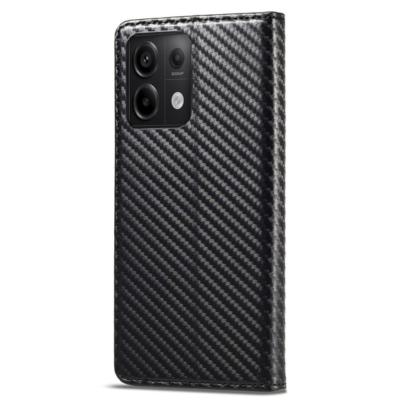 Etui z klapką do Xiaomi Redmi Note 13 Pro 5G, Carbon LC.IMEEKE, czarne