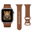 Pasek Silikonowy do Apple Watch 1/2/3/4/5/6/7/8/9/10/11/SE 38/40/41/42mm, Leopard, Brązowy