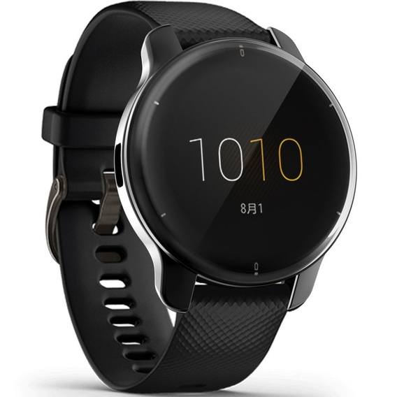 2w1 Etui z Osłoną Silikonową na ekran do Garmin Venu 2 Plus, Czarne