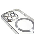 Etui do iPhone 14 Pro, Electro MagSafe, srebrne + Szkło na ekran
