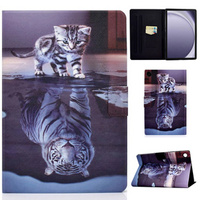 Etui do Samsung Galaxy Tab A9+ X210 / X215 / X216B, cat and tiger