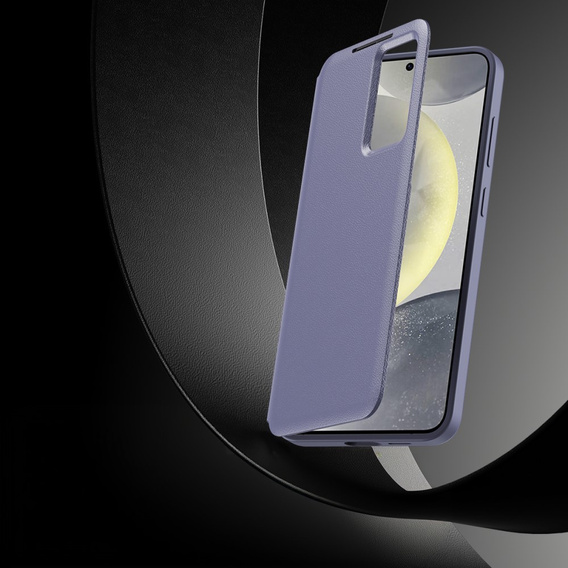 Etui z klapką do Samsung Galaxy S23 FE, Smart View Wallet, lawendowe