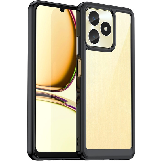 Etui do Realme C51, Fusion Hybrid, przezroczyste / czarne