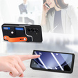 Etui skórzane do Samsung Galaxy Z Fold6 5G, z podstawką i szkłem, czarne