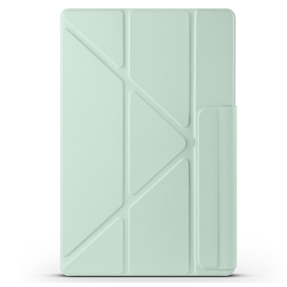 Magnetyczne etui origami do Samsung Galaxy Tab S10 Lite / S10 FE / S9 FE / S9 – jasnozielone