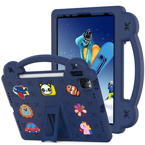 Etui do iPad 10.9" 2022 (10 gen.), Cute Patterns, z podstawką, Granatowe