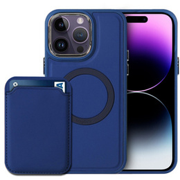 Etui do iPhone 14 Pro, Skin-touch MagSafe, niebieskie